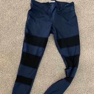Blue mesh leggings